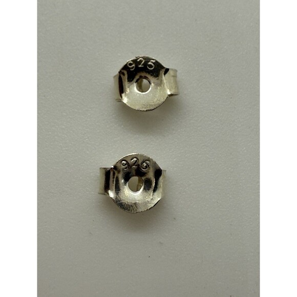 Vintage Heart Shaped Sterling Silver 925 & Marcasite Earrings Diamond Read Descr - Picture 4 of 12